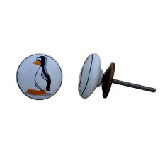 Penguin Flat Ceramic Knob